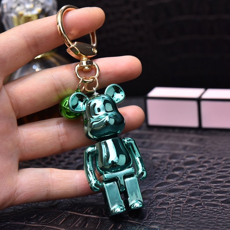 Брелок металлический (ключница) Bearbrick мишка Зеленый