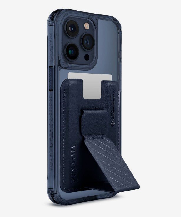 Чехол для Iphone 15 Pro 6.1 Skinarma Saido Mag-Charge + Kado Magnetic Cardholder Blue