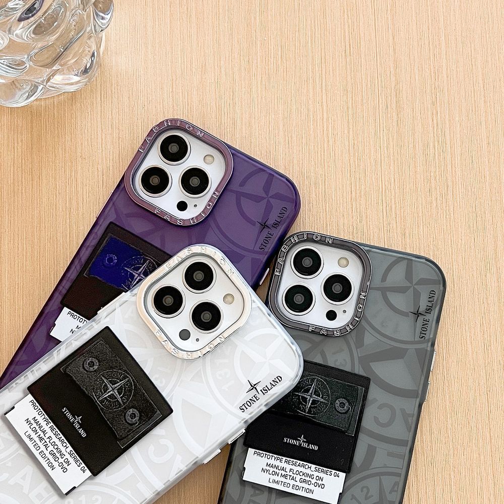 Чохол для iPhone 14 Plus Stone Island з патч-нашивкою Стоніков Білий