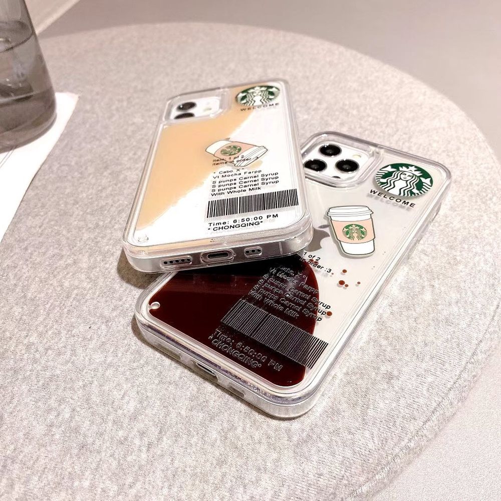 Переливающийся чехол для iPhone 12 Pro Starbucks с молочно-белыми сливками