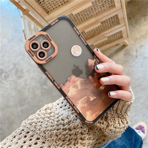 Чехол для iPhone 12 Pro Max Ethereal Dream с защитой камеры Прозрачно-коричневый