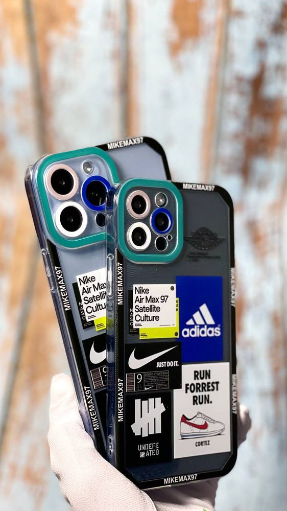 Чехол для iPhone 12 Pro Max Nike Air Jordan с защитой камеры Прозрачно-черный