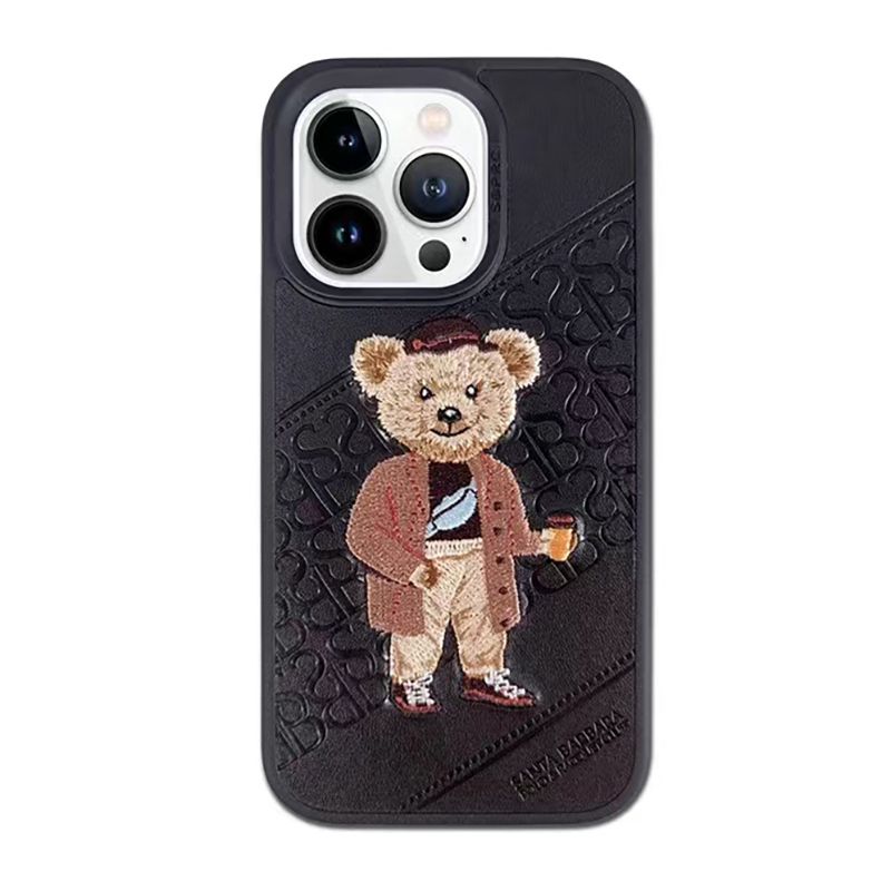 Чехол для iPhone 13 Pro  Santa Barbara Polo Bear Crete Черный