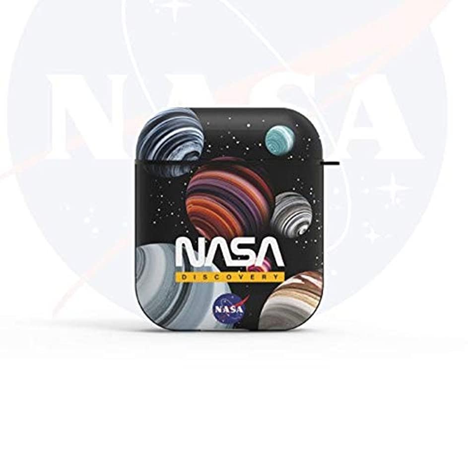 Чехол NASA "Планеты" для Apple Airpods 1/2 черного цвета