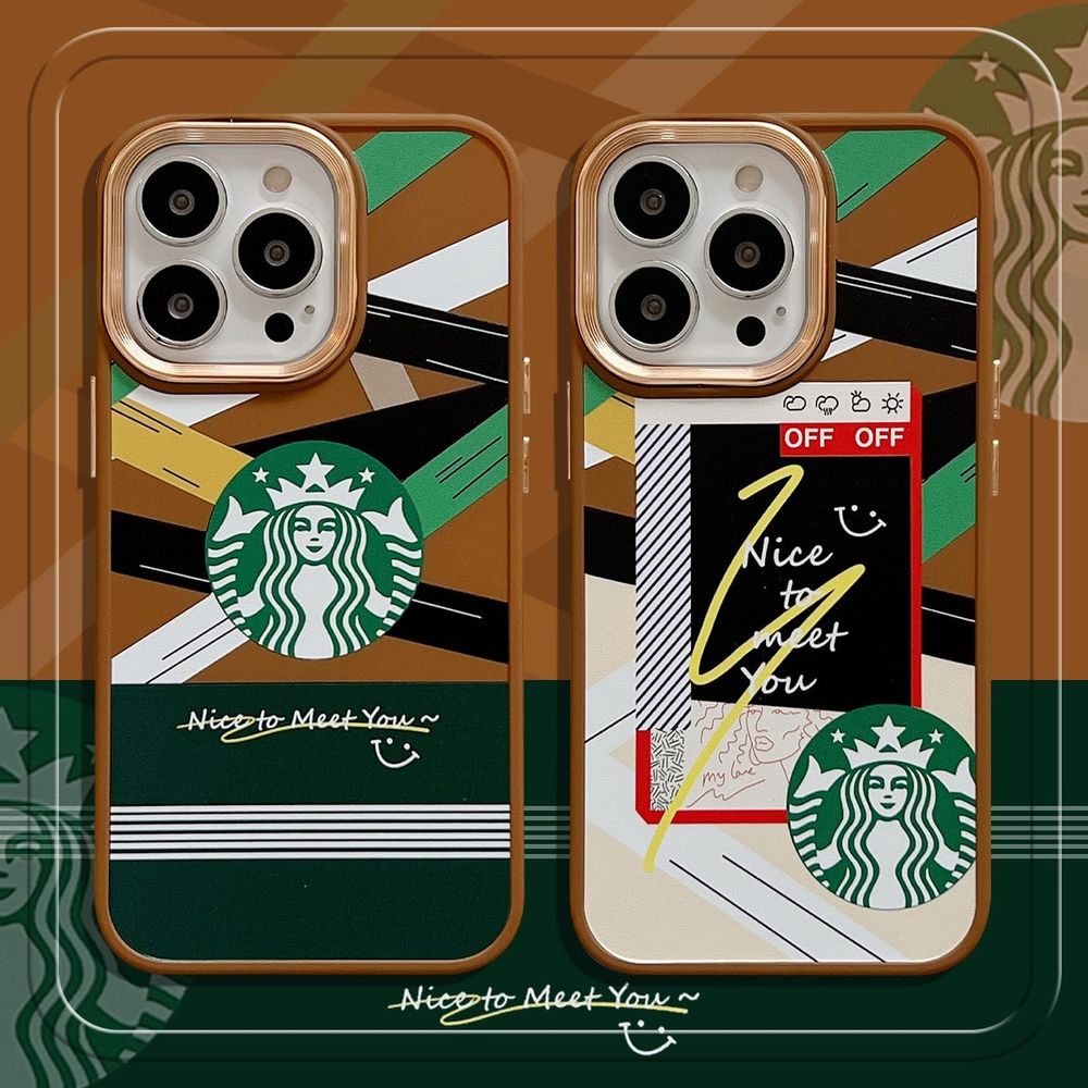 Чохол для iPhone 12 Pro Max Starbucks із захистом камери Карамельний