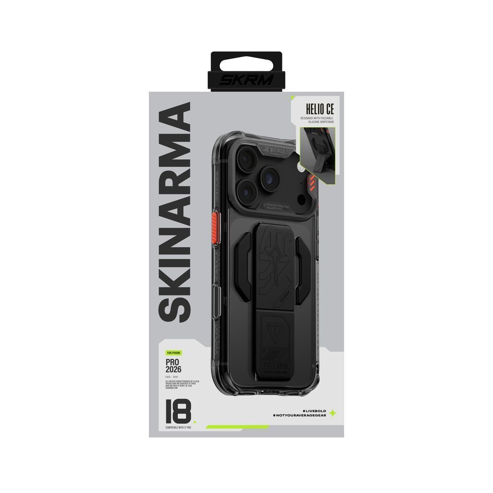 Чехол для iPhone 18 Pro Skinarma Helio Ce (Mag-Charge + Grip-Stand) Graphite