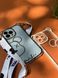 Чехол для iPhone 12 Pro Max Bearbrick мишка с ремнем для плеча Черный