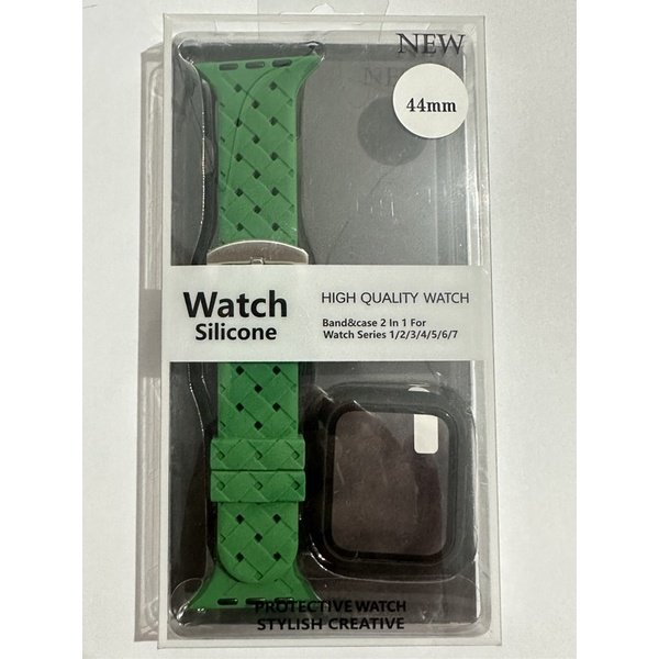 Ремінець + чохол для Apple Watch 41 мм Плетіння Silicone Mint