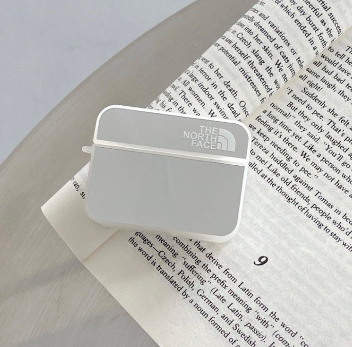 Дзеркальний чохол для Apple Airpods Pro 2 The North Face Сріблястий