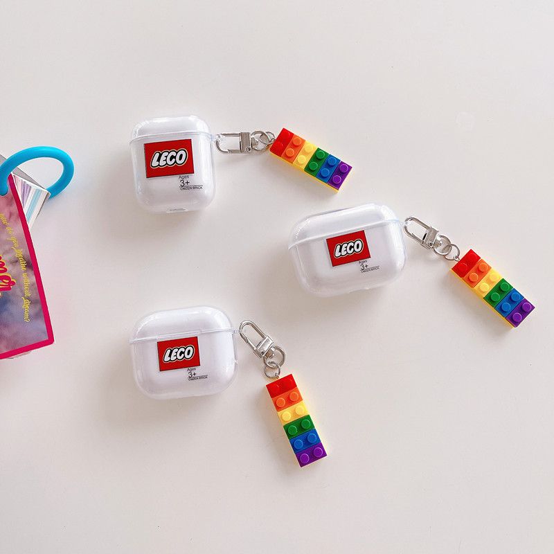 Чохол для Apple Airpods Pro 2 Lego з брелком Білий