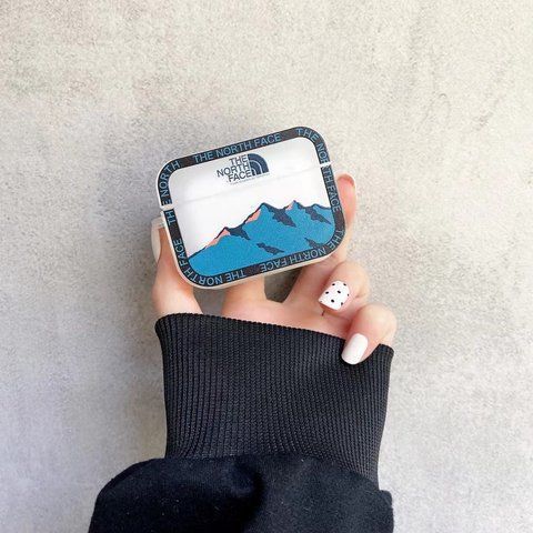 Чохол для Apple Airpods Pro The North Face з малюнком гори Білий