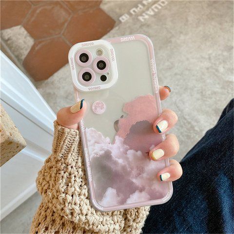 Чехол для iPhone 13 Pro Max Ethereal Dream с защитой камеры Прозрачно-розовый