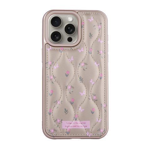 Чехол для iPhone 16 Pro Flowers Gold