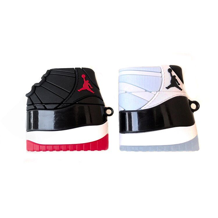 Белый силиконовый чехол "Кроссовок Air Jordan" для Apple Airpods 1/2