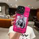 Чохол для iPhone 14 Pro Max Graffiti Mona Lisa Рожевий