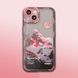 Чехол для iPhone 14 Pro Snowy Mountains с защитой камеры Прозрачно-розовый