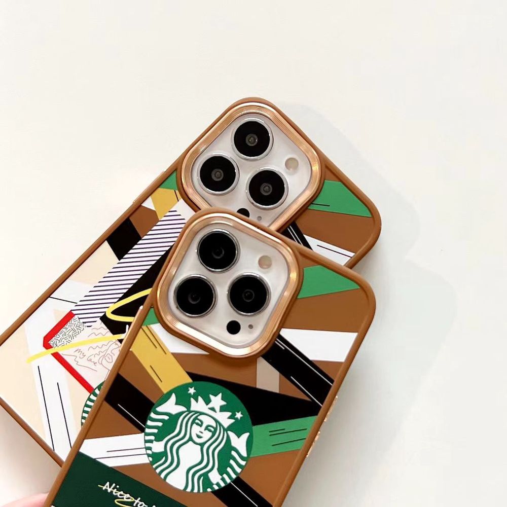 Чохол для iPhone 12 Starbucks із захистом камери Карамельний