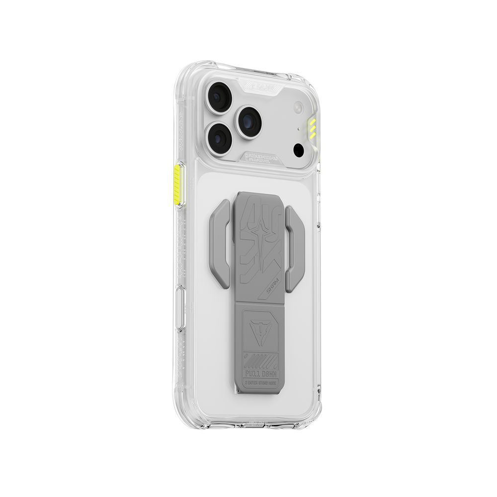 Чехол для iPhone 18 Pro Max Skinarma Helio Ce (Mag-Charge + Grip-Stand) Clear