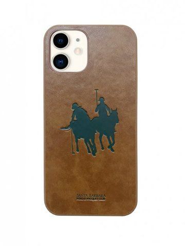 Коричневый чехол Santa Barbara Polo Umbra "Жокей" для iPhone 11 Pro Max из кожи