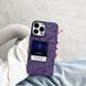 Чехол для iPhone 14 Pro Stone Island с патч-нашивкой Стоников Фиолетовый