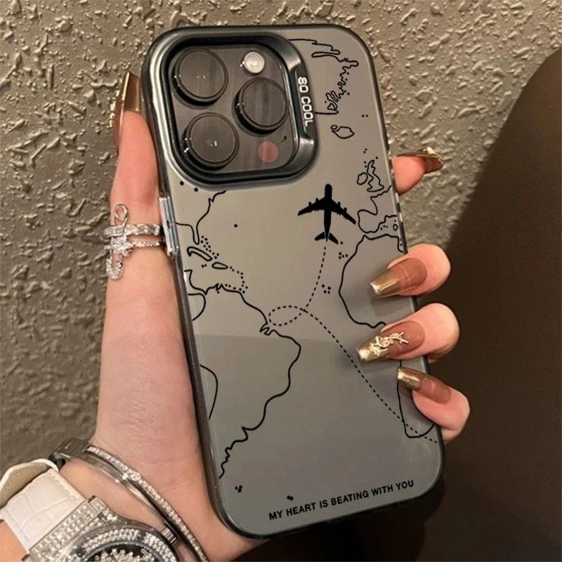 Чехол для iPhone 14 Pro Max Airplane Track с дизайном самолета