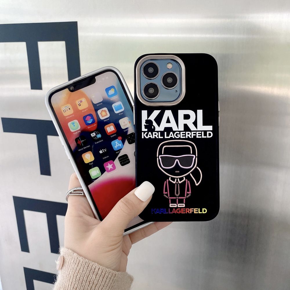 Чохол для iPhone 12 Pro Color Line Karl Lagerfeld із захистом камери Чорний