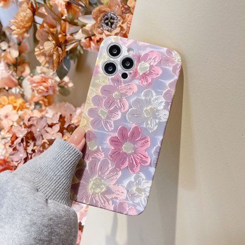 Чохол для iPhone 14 Pro у вигляді картини маслом "Рожева квітка"