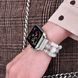 Браслет из белых бусин и кристаллов "Жемчужина" для Apple Watch 46 / 45 / 44 / SE 44 / 42 (Series 1-3) / 49 Ultra / Ultra 2