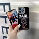 Чехол для iPhone 12 Pro Color Line Karl Lagerfeld с защитой камеры Черный
