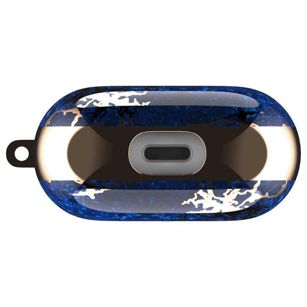 Дизайнерский чехол Синий мрамор с золотистой тропинкой для Apple AirPods 1/2
