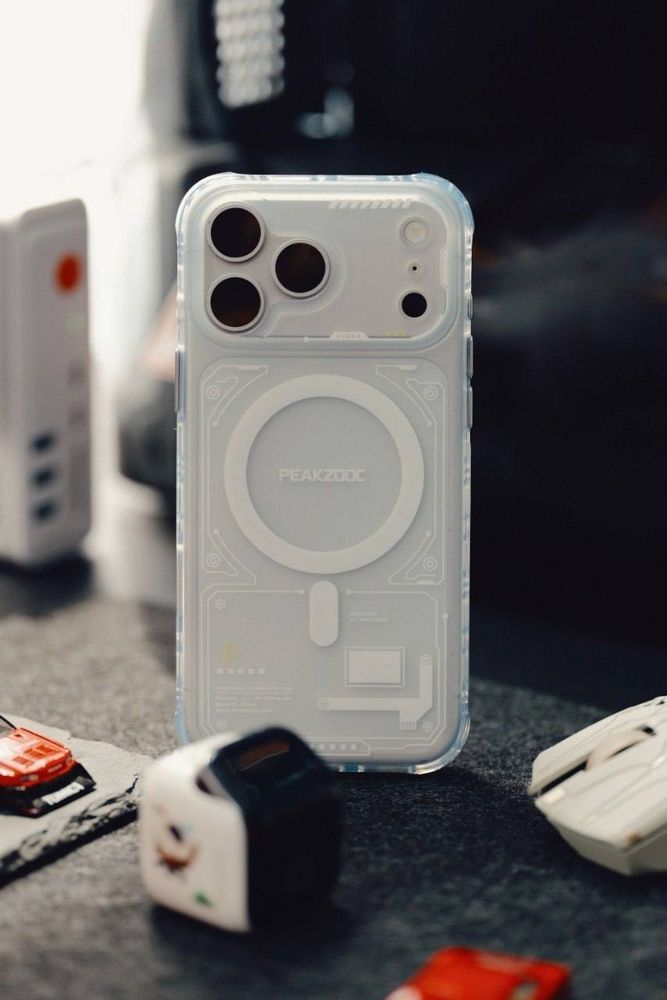 Чехол для iPhone 18 Pro Max Peakzooc Neuron Series MagSafe White