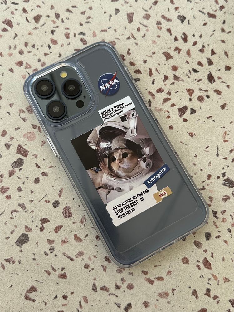 Чохол для iPhone X/XS Astronaut Cat NASA Прозорий