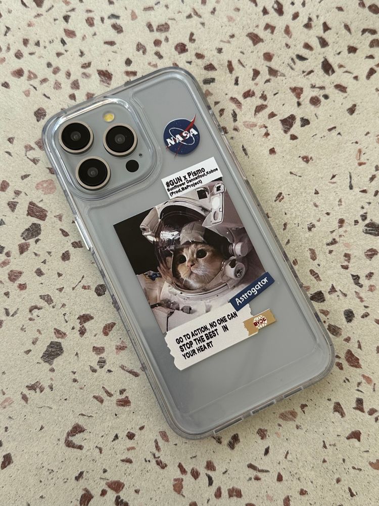 Чохол для iPhone X/XS Astronaut Cat NASA Прозорий