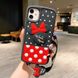 Чехол Minnie Mouse с брелоком для iPhone черного цвета