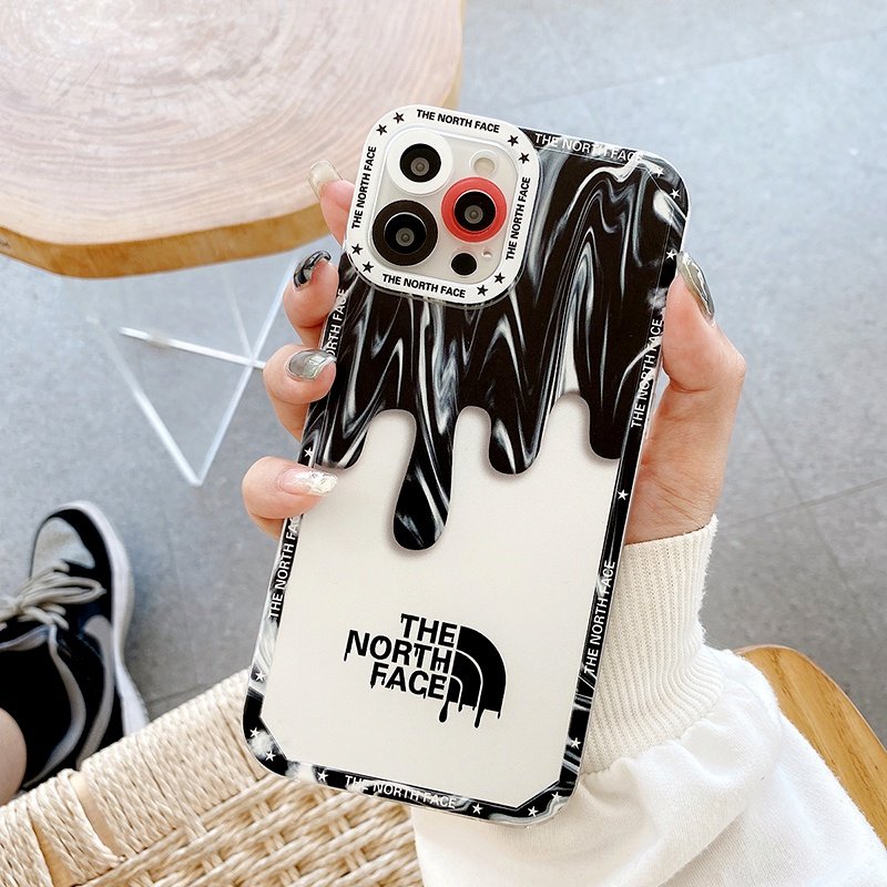 Чехол для iPhone 12 Pro Max The North Face Ice Cream с цветной защитой объектива Черно-белый