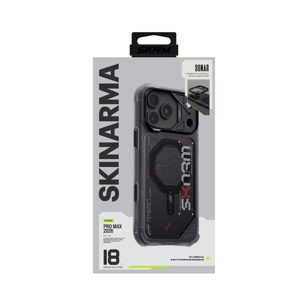 Чехол для iPhone 18 Pro Max Skinarma Sonar (2026) Mag-Charge Black