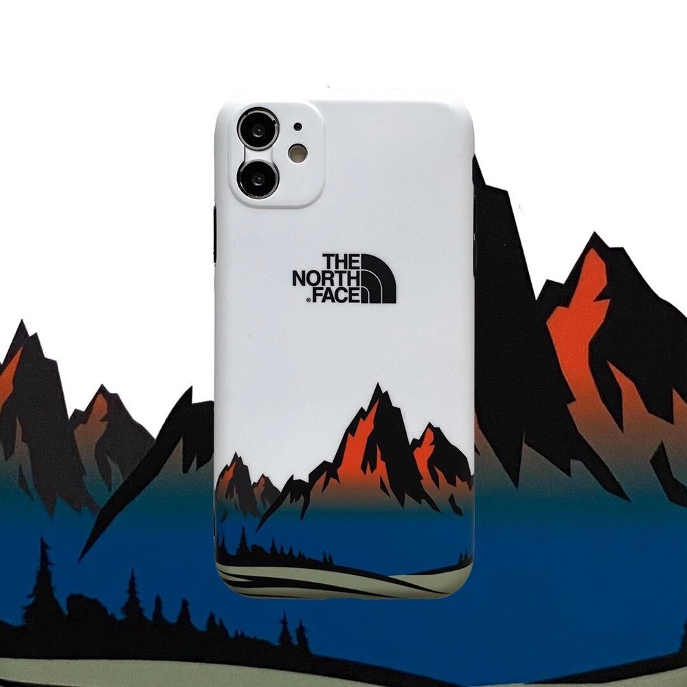Чехол The North Face "Горы" для iPhone 11 белого цвета