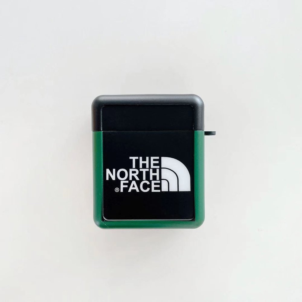 Черно-зеленый чехол The North Face для Apple Airpods 1/2
