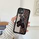 Стеклянный чехол Bearbrick Kaws в стиле робота для iPhone 12 Pro Коричневый