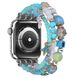 Дизайнерский бирюзовый ремешок из бусин "Морская звезда" для Apple Watch 42-45 мм (Series 6/5/4/3/2)
