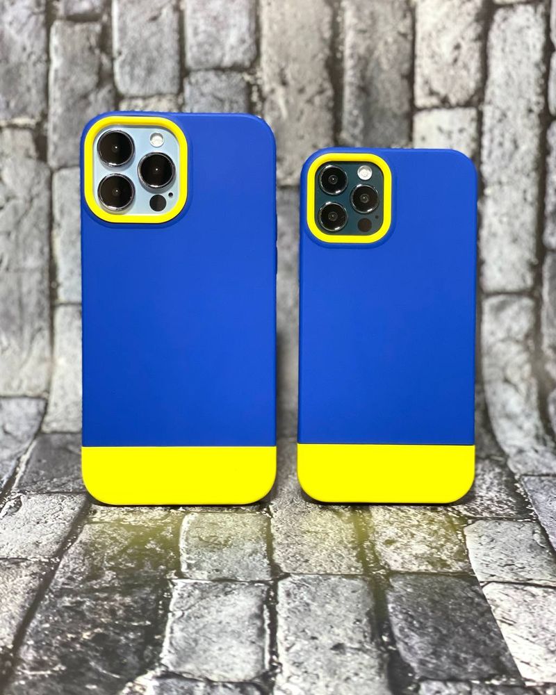 Чехол для iPhone 13 с цветом флага Украины Сине-желтый