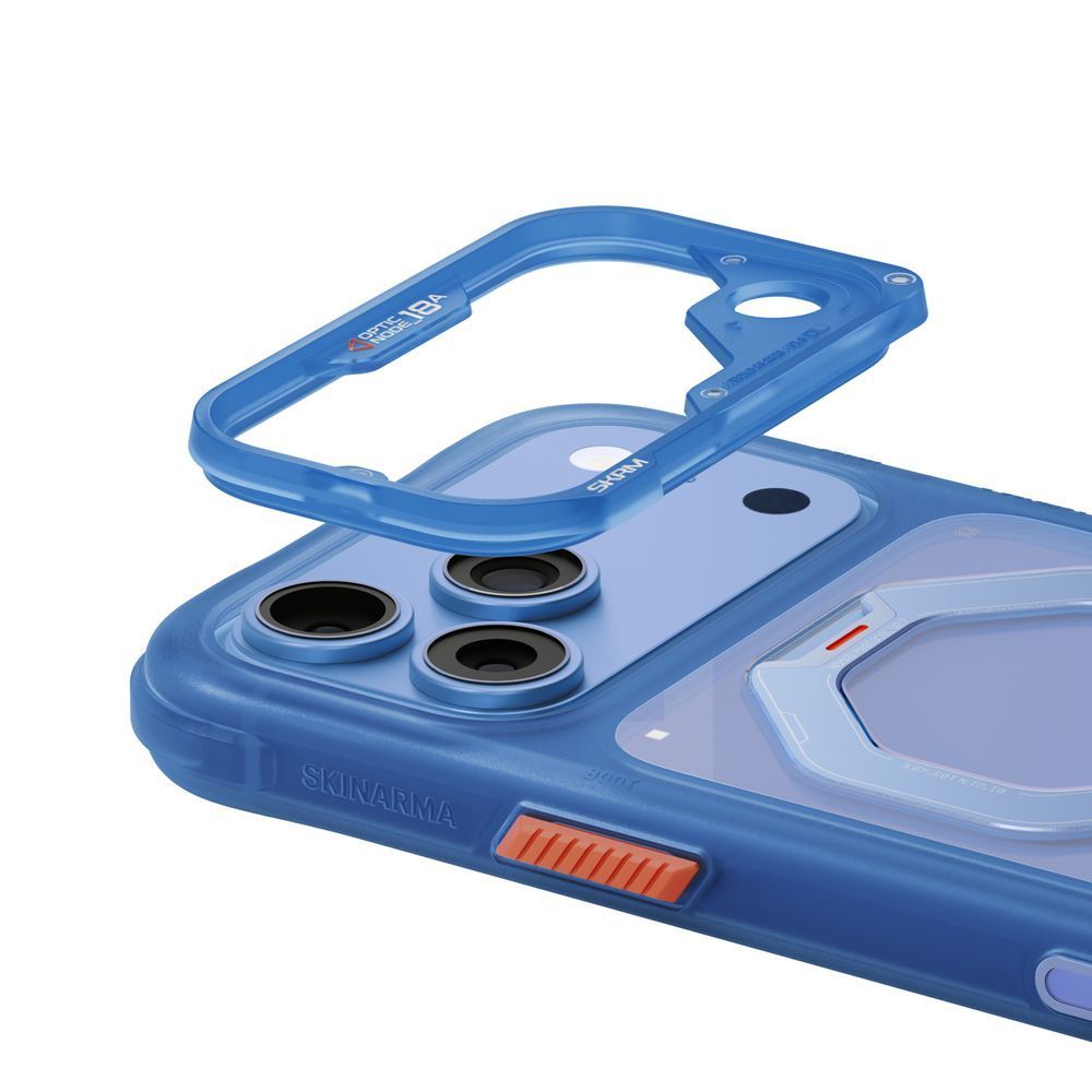 Чехол для iPhone 18 Pro Max Skinarma Saturn (2026) (Mag-Charge with Rotating Kick-stand) Blue