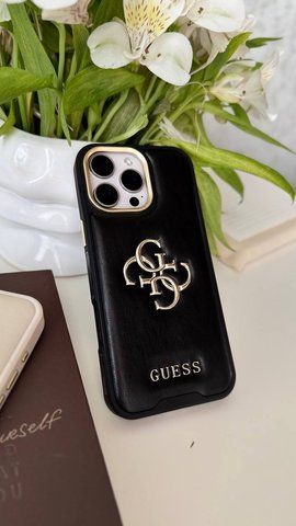 Мягкий чехол для iPhone 15 Pro Max Guess Черный