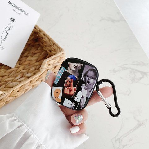Черный чехол Lady Fashion для Airpods 1/2