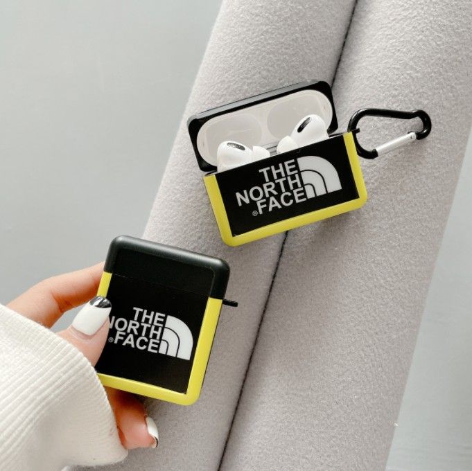 Черно-желтый чехол The North Face для Apple Airpods Pro