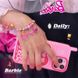 Чехол для iPhone 14 Pro 【Barbie】Love Retro Telephone Розовый