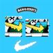 Разноцветный дизайнерский чехол "Чемодан Nike" для Apple AirPods 1/2