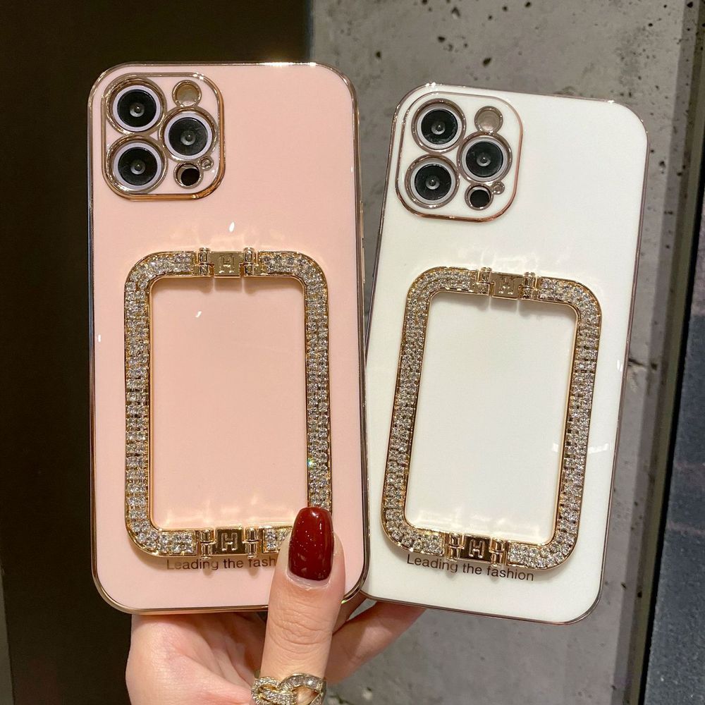 Блестящий чехол для iPhone 11 Pro с подставкой Leading the fashion Розовый