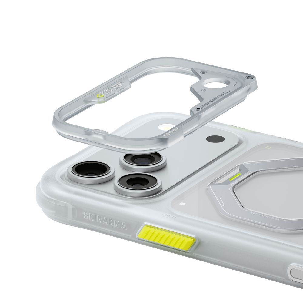 Чохол для iPhone 18 Pro Max Skinarma Saturn (2026) (Mag-Charge with Rotating Kick-stand) Frost