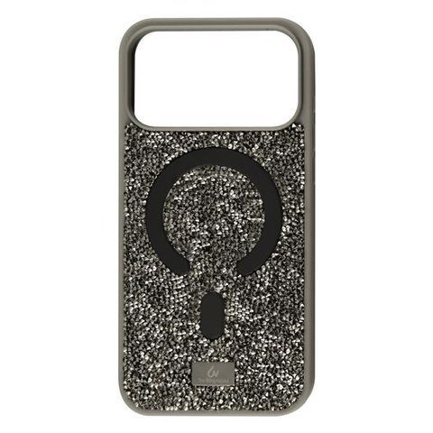 Чехол для iPhone 17 Pro Max Bling World Rock Diamond with MagSafe Gray